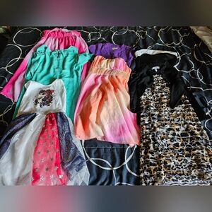 Girls Dress Bundle of 7 Colorful Dress Collection Size 7/8